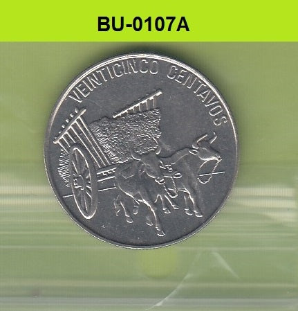 S1-BUU-0107-M31 DOMINICAN REPUBLIC 25 CENTAVOS XF 1991 KM71.1
