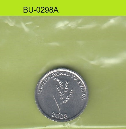 S1-BUU-0298-M04 RWANDA 1 FRANC UNC 2003 KM22