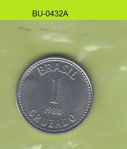 S1-BUU-0432-M04 BRAZIL 1 CRUZADO UNC 1988 KM605