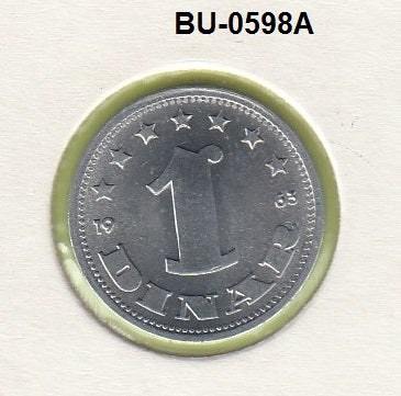 S1-BUU-0598-M16 Joegoslavië 1 DINAR UNC 1963 KM# 36