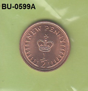 S1-BUU-0599-M06 GREAT BRITAIN 1/2 PENNY UNC 1971 KM914