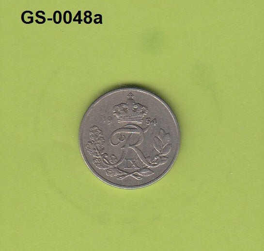 S1-GES-0048 Denemarken 10 ORE 1954  H-NS VF KM841.1
