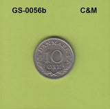 S1-GES-0056 Denemarken 10 ORE 1966  H-CS VF KM849.1