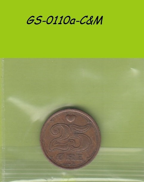 S1-GES-0110 Denemarken 25 ORE 1990  LG-JP-A VF KM868.1