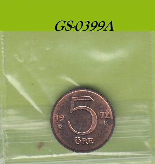 S1-GES-0399 Zweden 5 ORE 1972   XF KM845