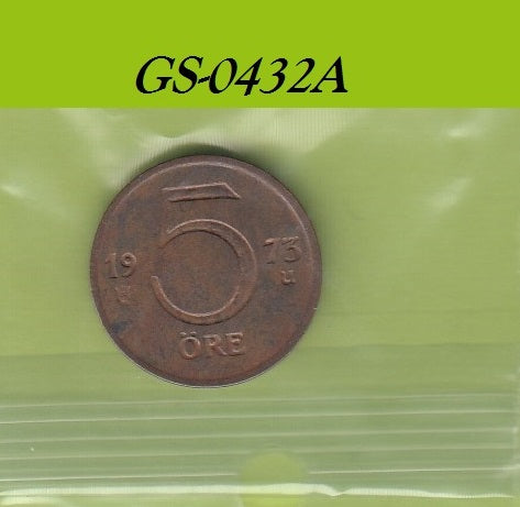 S1-GES-0432 Zweden 5 ORE 1973    KM845