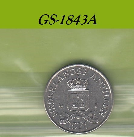 S1-GES-1843 Antillen 25 CENT 1971   XF