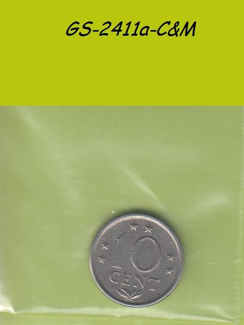 S1-GES-2411 Antillen 10 CENTS 1971    KM10