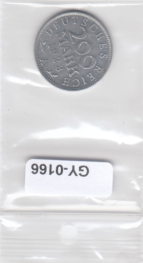 S1-GY1-0166 GERMANY 200 mark 1923 A XF/UNC KM35