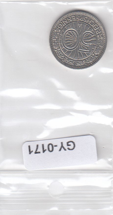 S1-GY1-0171 DUITSLAND 50 pfennig 1928 A UNC KM49