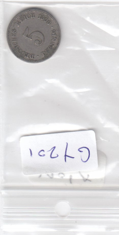 S1-GY1-0201 DUITSLAND 5 pfennig 1906 A VF KM11