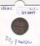 S1-GY1-0217 DUITSLAND 2 pfennig 1868 C VF KM481 pruisen