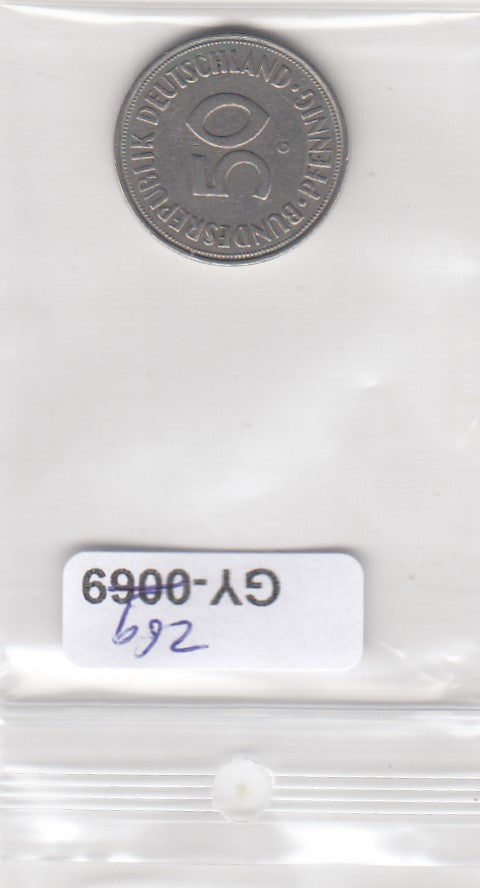 S1-GY1-0269 DUITSLAND 50 pfennig 1950 G VF KM109