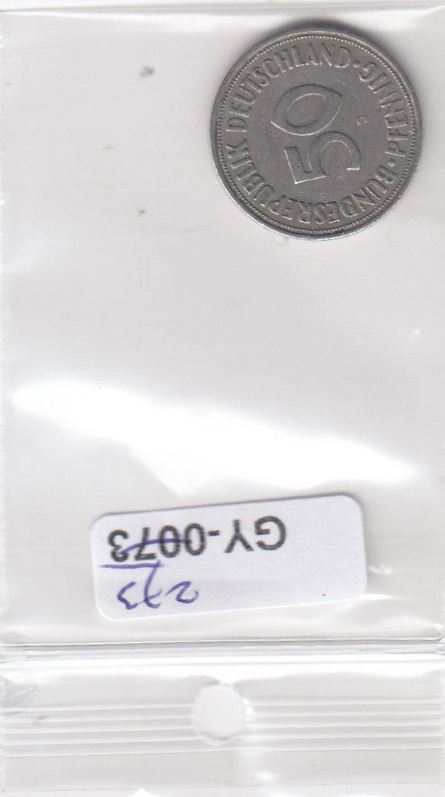 S1-GY1-0273 DUITSLAND 50 pfennig 1950 J VF KM109
