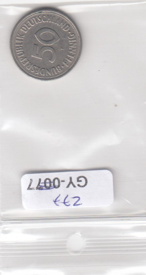S1-GY1-0277 DUITSLAND 50 pfennig 1950 F VF KM109