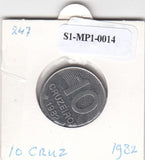S1-MP1-0014 BRAZILIË 10 CRUZEIROS 1982 VF KM592.1