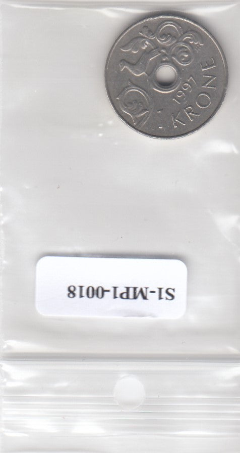S1-MP1-0018 NORWAY-NOORWEGEN 1 KRONE 1997  VF KM462