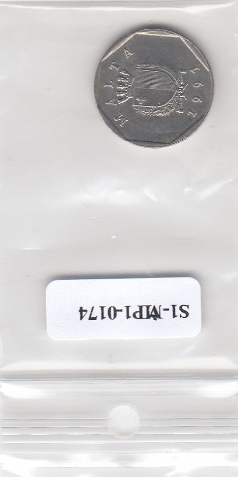 S1-MP1-0174 MALTA 5 CENTS 1991  XF/UNC