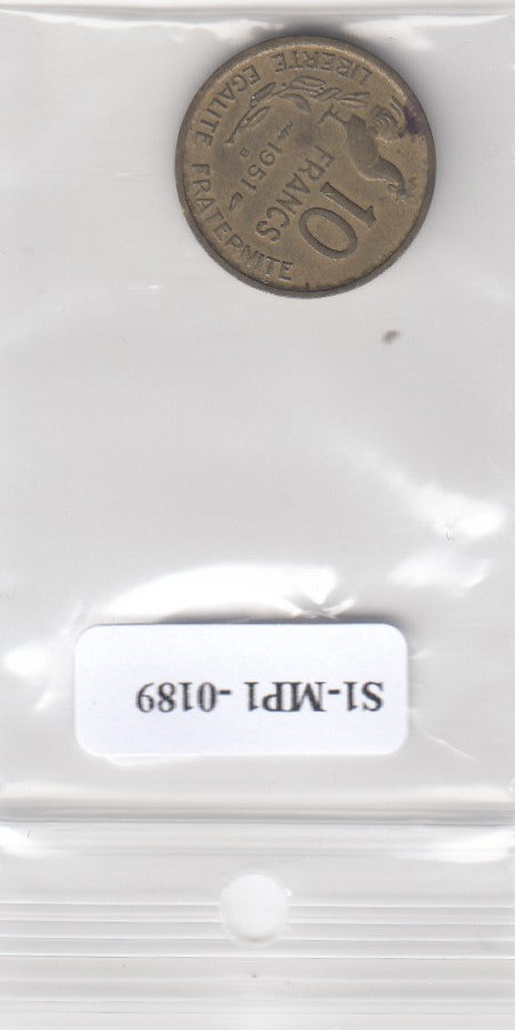 S1-MP1-0189 FRANCE 10 FRANCS 1951  VF