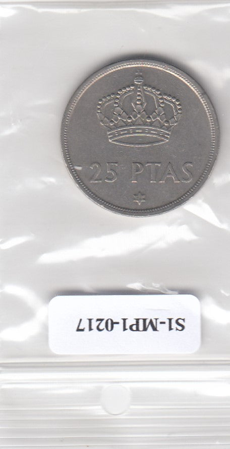 S1-MP1-0217 SPAIN 25 PESETAS 1975  VF