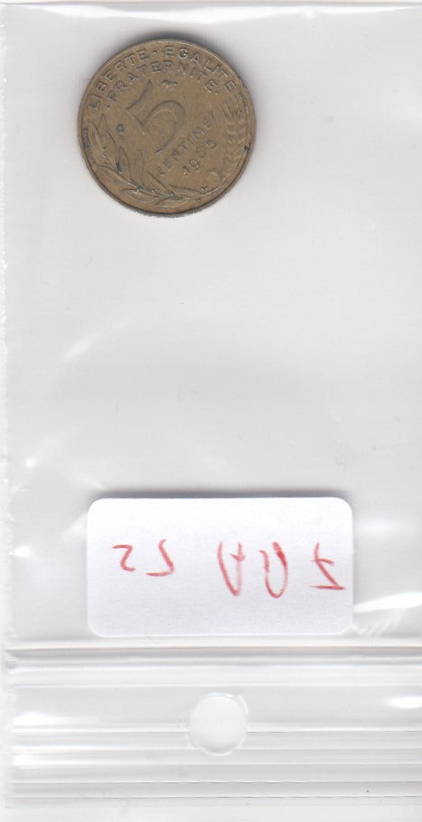 S10-FRA-0052 FRANKRIJK 5 centimes 1968  KM  933 ZFR 0  €