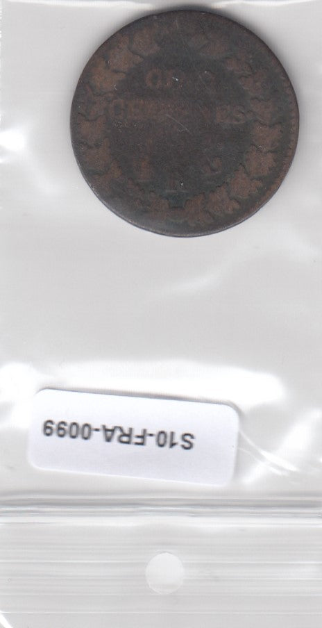 S10-FRA-0099 FRANKRIJK 5 centimes L'an 5 R-1797-1799 KM640.9 FI