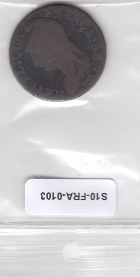 S10-FRA-0103 FRANKRIJK 5 centimes L'an8 BB-1799-1800 KM640.4 FI/VF