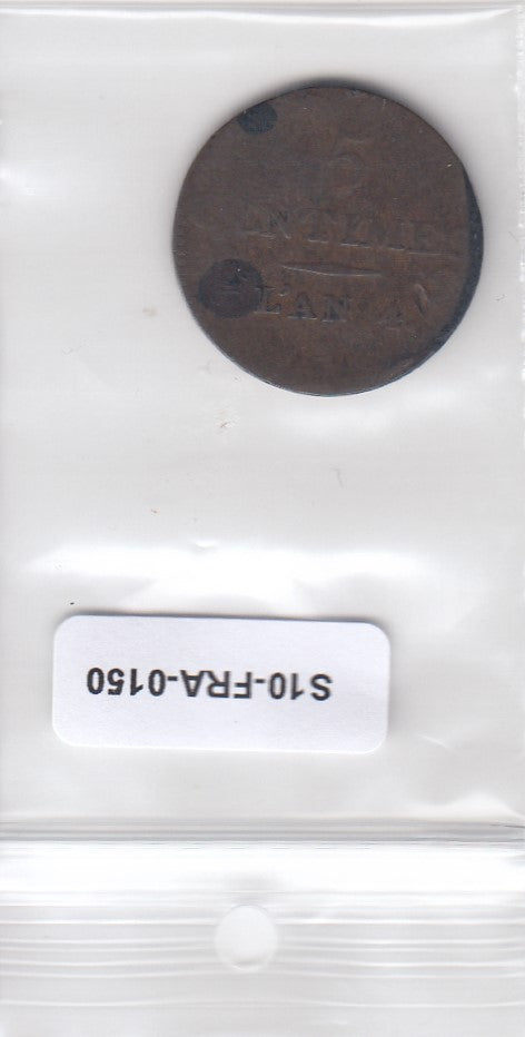 S10-FRA-0150 FRANKRIJK 5 centimes L'an 4 -0 1797 A KM635 FI