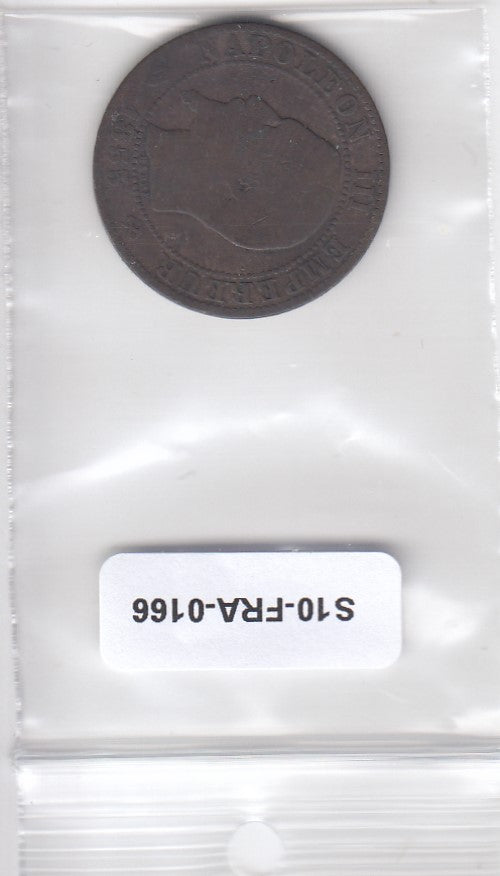 S10-FRA-0166 FRANKRIJK 5 centimes 1855 B KM777 VF