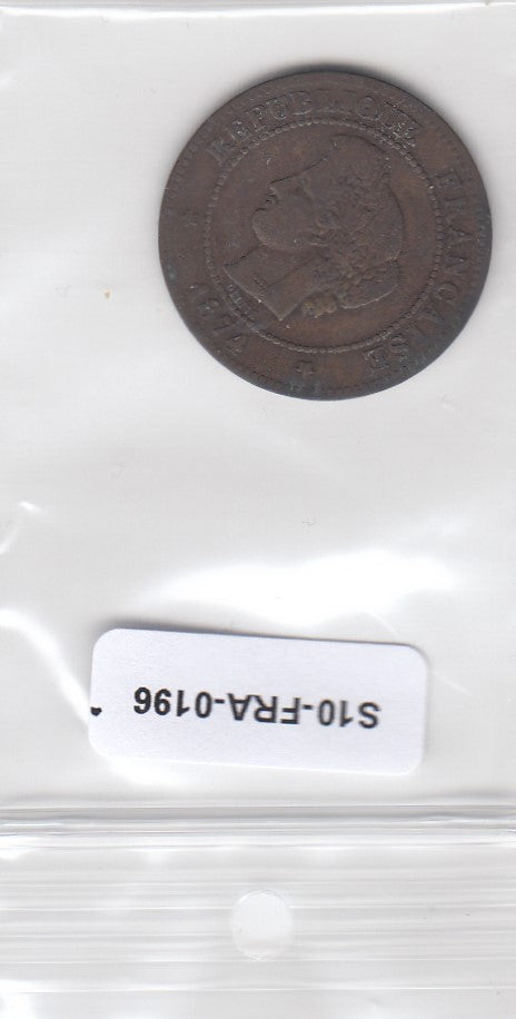 S10-FRA-0196 FRANKRIJK 5 centimes 1874 A KM821 VF