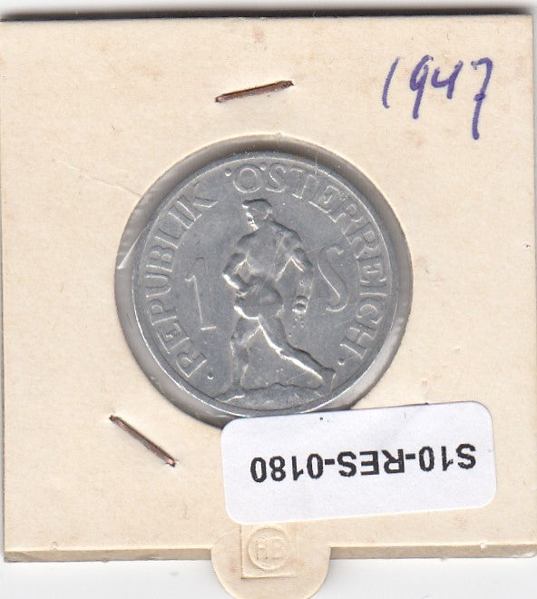 S10-RES-0180 Oostenrijk 1 Shilling 1947 VF+ KM2871