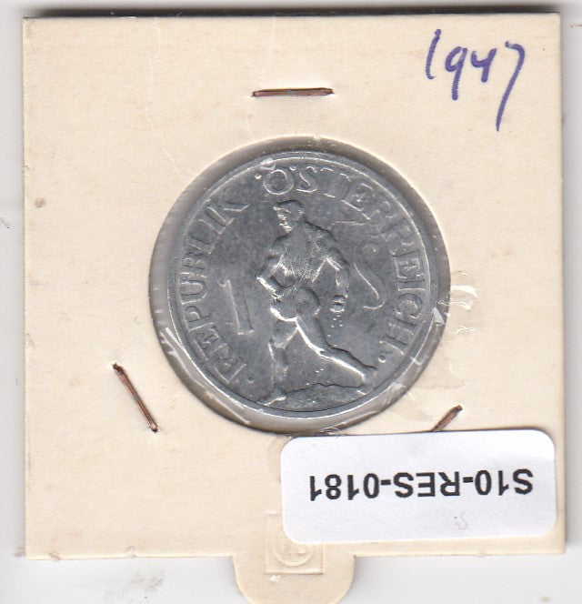 S10-RES-0181 Oostenrijk 1 Shilling 1947 VF+ KM2871