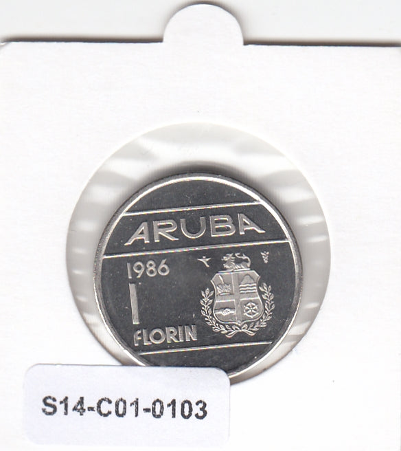 S11-C01-0103 Aruba 1 Florijn 1986 FDC KM5