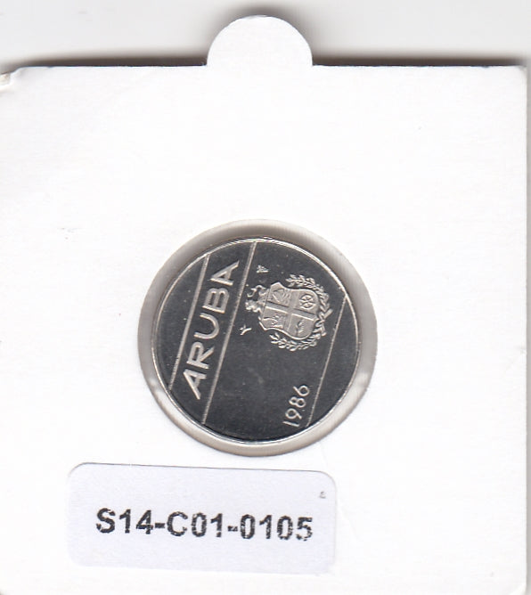 S11-C01-0105 Aruba 25 Cent 1986 FDC KM3