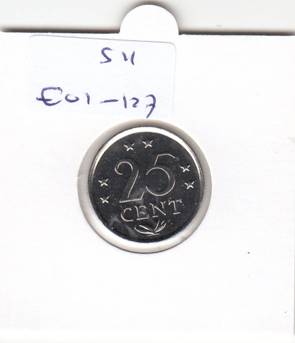 S11-C01-0127 Nederlandse Antillen 25 cent 1982 FDC KM# 11