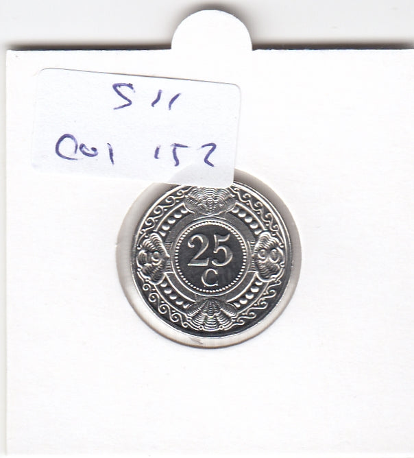 S11-C01-0152 Nederlandse Antillen 25 cent 1990 FDC KM35