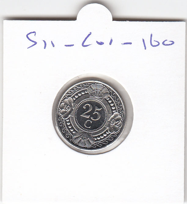 S11-C01-0160 Nederlandse Antillen 25 cent 1992 FDC KM35