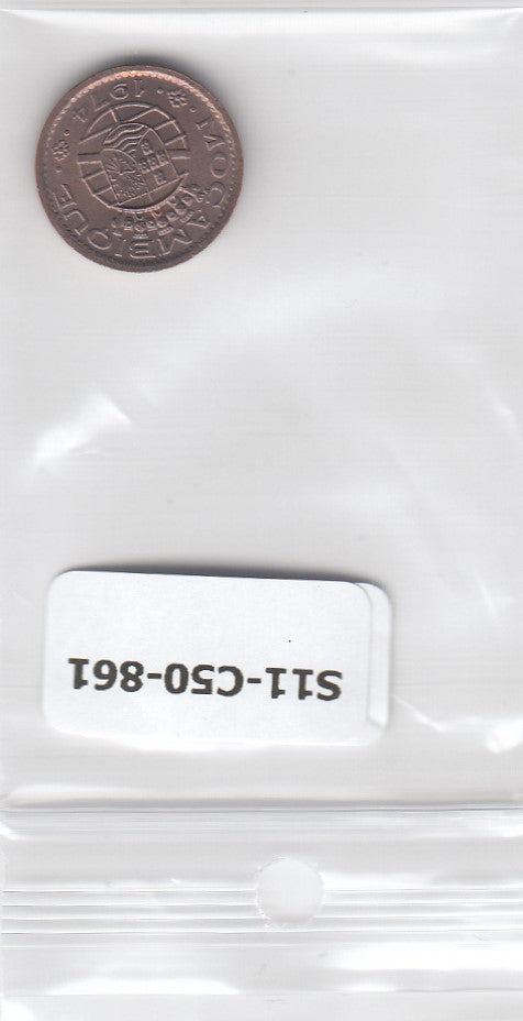 S11-C50-0861-M06 Mozambique 20 centavos 1974 MS63 km88