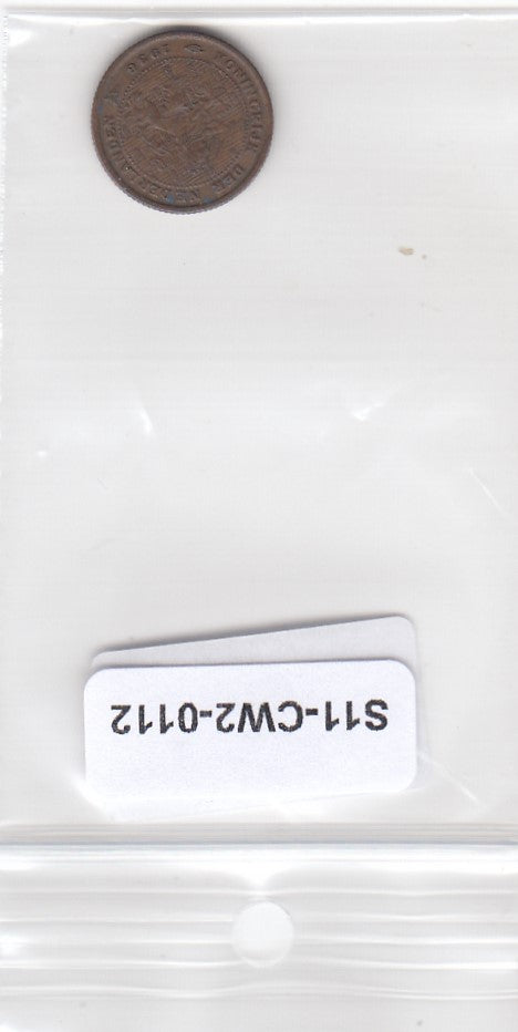 S11-CW2-0112 Nederland 1/2 cent 1936 VF/XF KM138