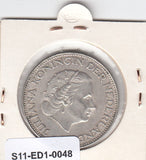 S11-ED1-0048 Nederland 2 1/2 gulden 1966 XF km191  zilver