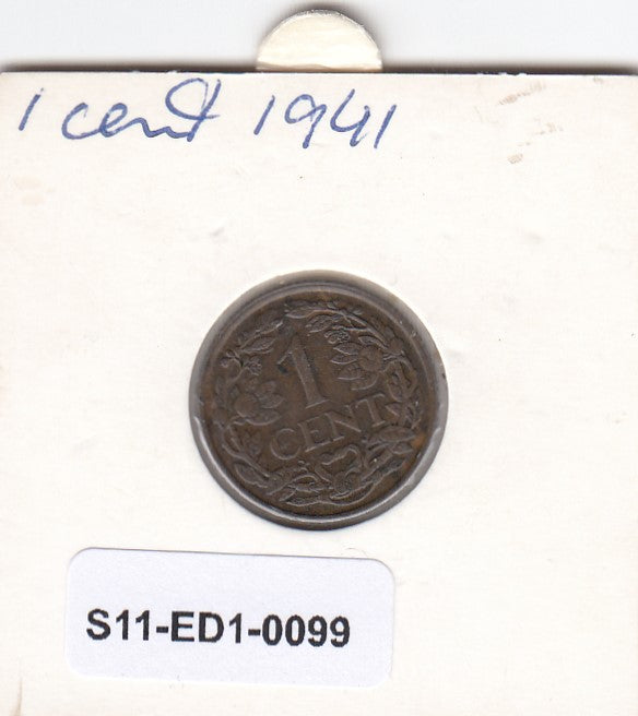 S11-ED1-0099 Nederland 1 cent 1941 xf km152
