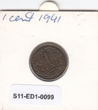 S11-ED1-0099 Nederland 1 cent 1941 xf km152
