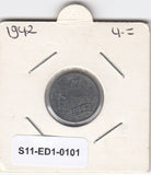 S11-ED1-0101 Nederland 1 cent 1942 vf km170