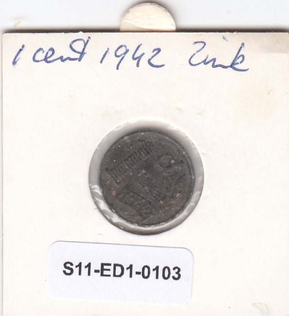 S11-ED1-0103 Nederland 1 cent 1942 vf km170