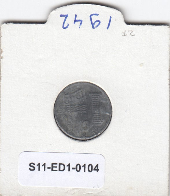 S11-ED1-0104 Nederland 1 cent 1942 vf km170