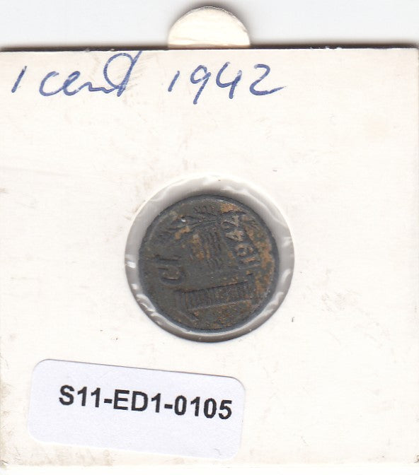 S11-ED1-0105 Nederland 1 cent 1942 vf km170