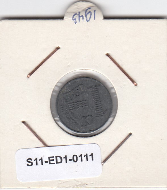 S11-ED1-0111 Nederland 1 cent 1943 vf km170