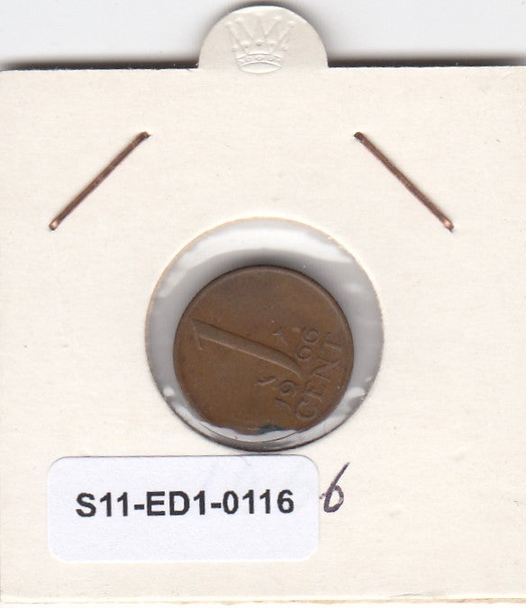 S11-ED1-0116 Nederland 1 cent 1966 VF