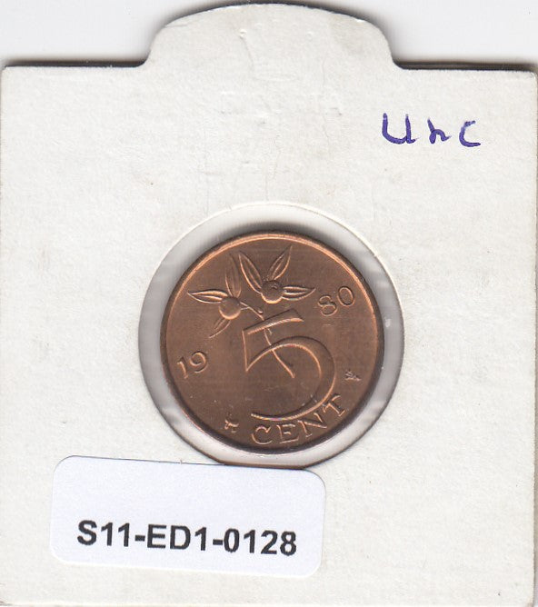 S11-ED1-0128 Nederland 5 cent 1980 UNC