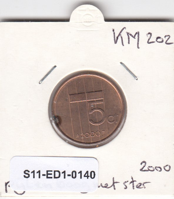 S11-ED1-0140 Nederland 5 cent 2000 VF+